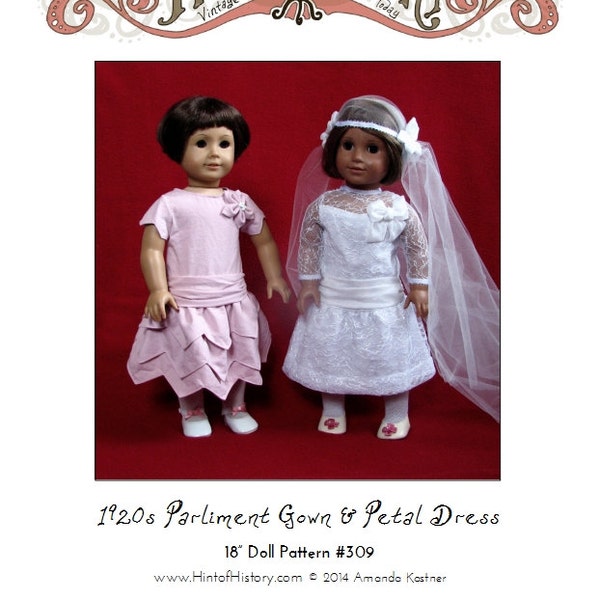 1920s Wedding Gown 18in Doll PDF ePattern DOWNLOAD