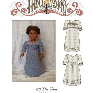 1812 Day Dress 18in Doll Pattern