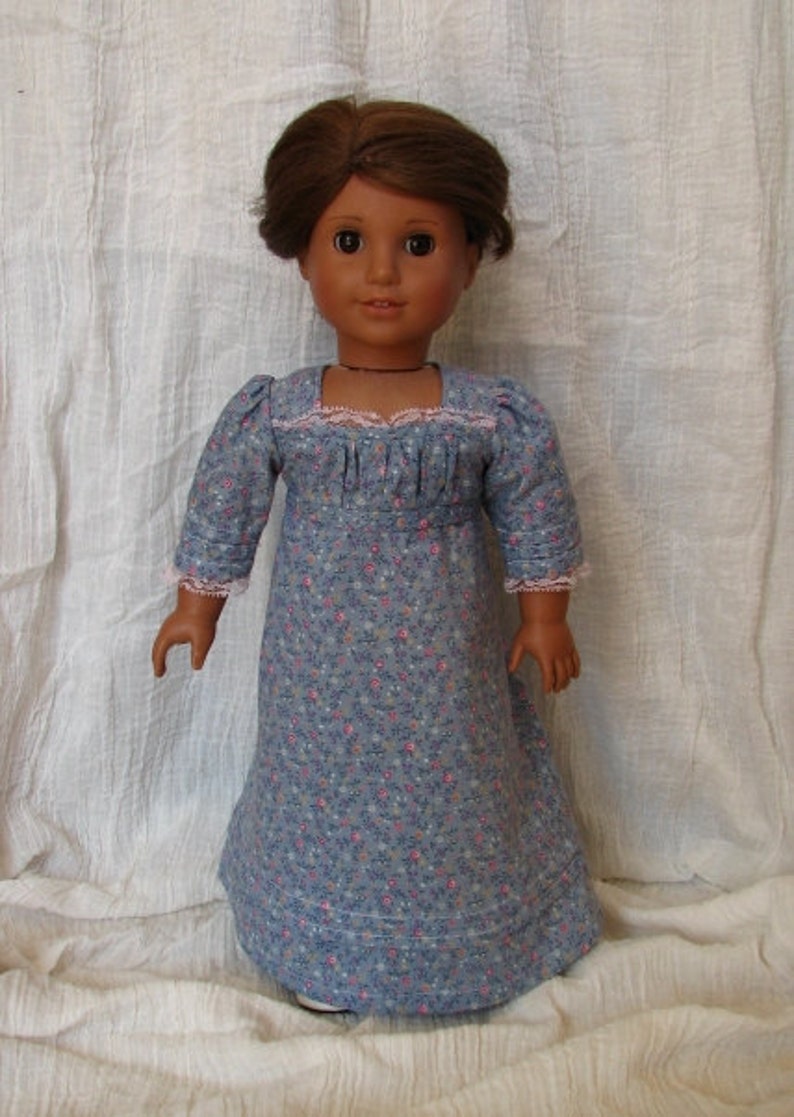 1812 Day Dress 18in Doll Pattern image 2