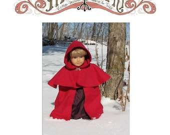 Hooded Cloak 18 in Doll PDF ePattern DOWNLOAD