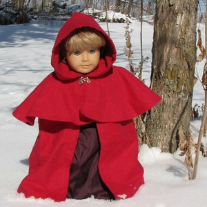 Hooded Cloak 18 in Doll PDF ePattern DOWNLOAD image 2