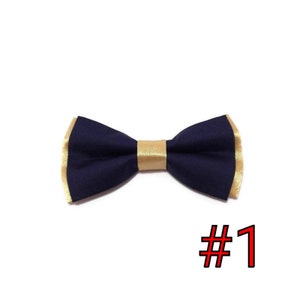 2 styles of bow ties, NAVY blueGold, GOLDNavy blue,RED elastic Y-back suspenders,set page boy bowtie,groomsmen neckties,groomsoutfitmen image 3