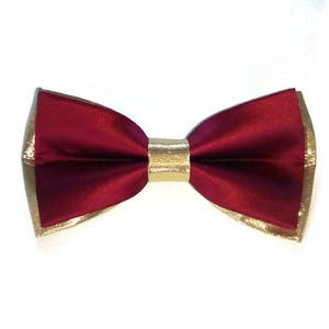 MARSALA gold bow tie burgundy wedding suspenders tan for boysBS2 image 8