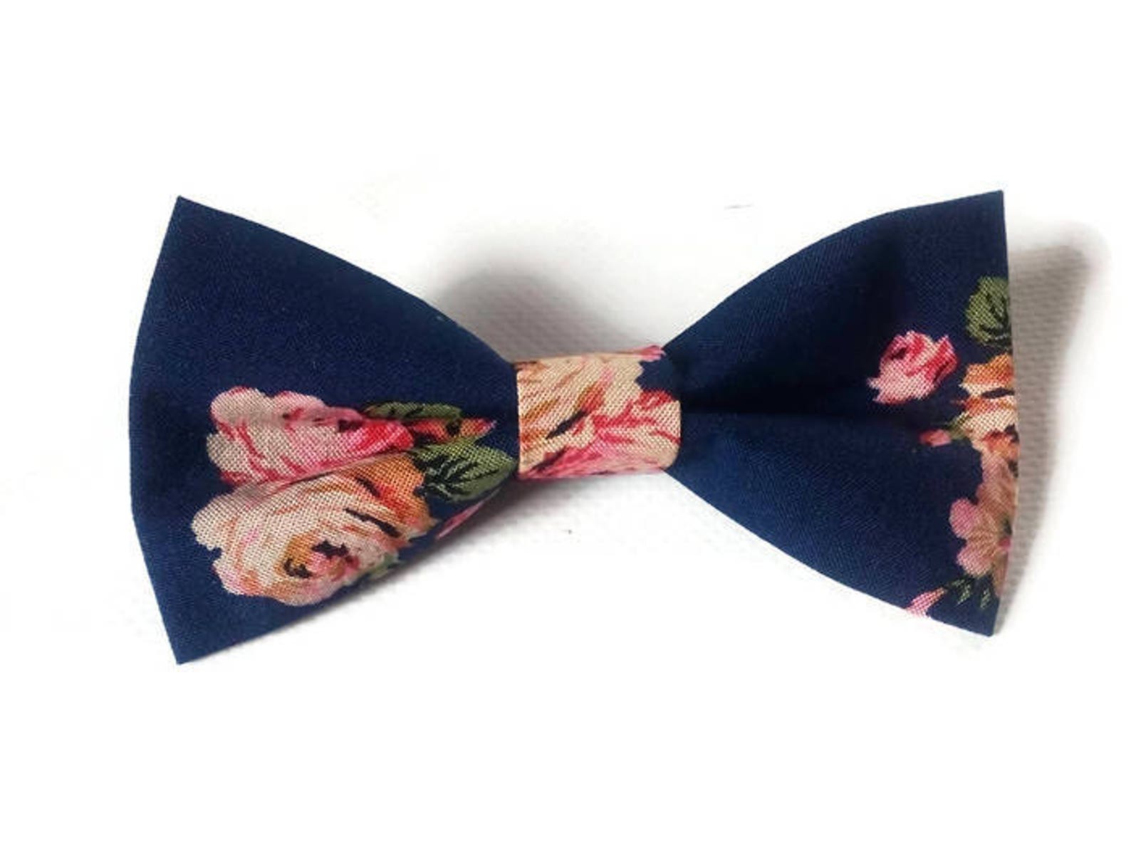 Baby blue suspenders set of bow tie dark blue in roses Etsy