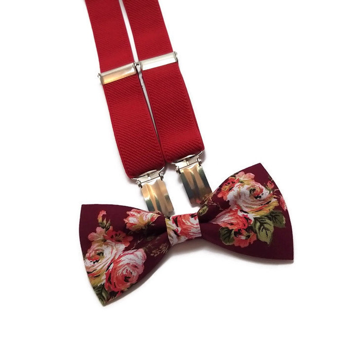 braces and bow tie wedding