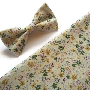 green ocher pale yellow floral bow ties skinny ties wedding groumsmen outfit self tie bowtie matching floral suspenders ringbearer groom