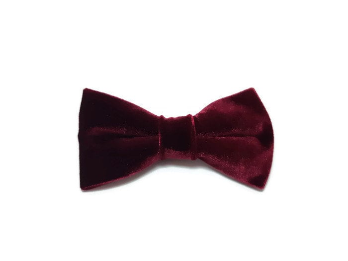 Burgundy wedding bow tie velvet WINE suspenders groomsmen bow | Etsy