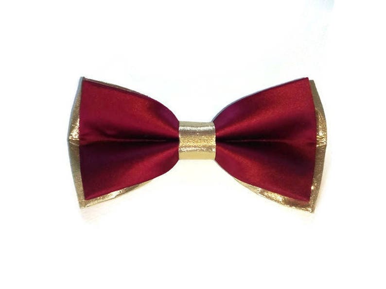 MARSALA gold bow tie burgundy wedding suspenders tan for boysBS2 image 2