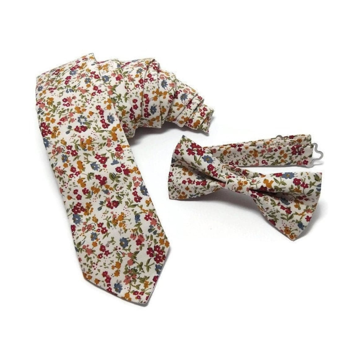 White red mustard floral bow tieWHITE Yback Etsy