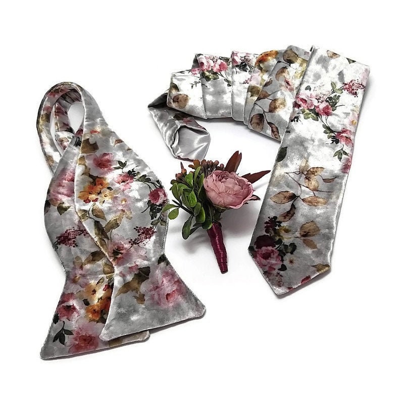 Multi Idris Floral Cotton Large Party Bow Tie main image 1