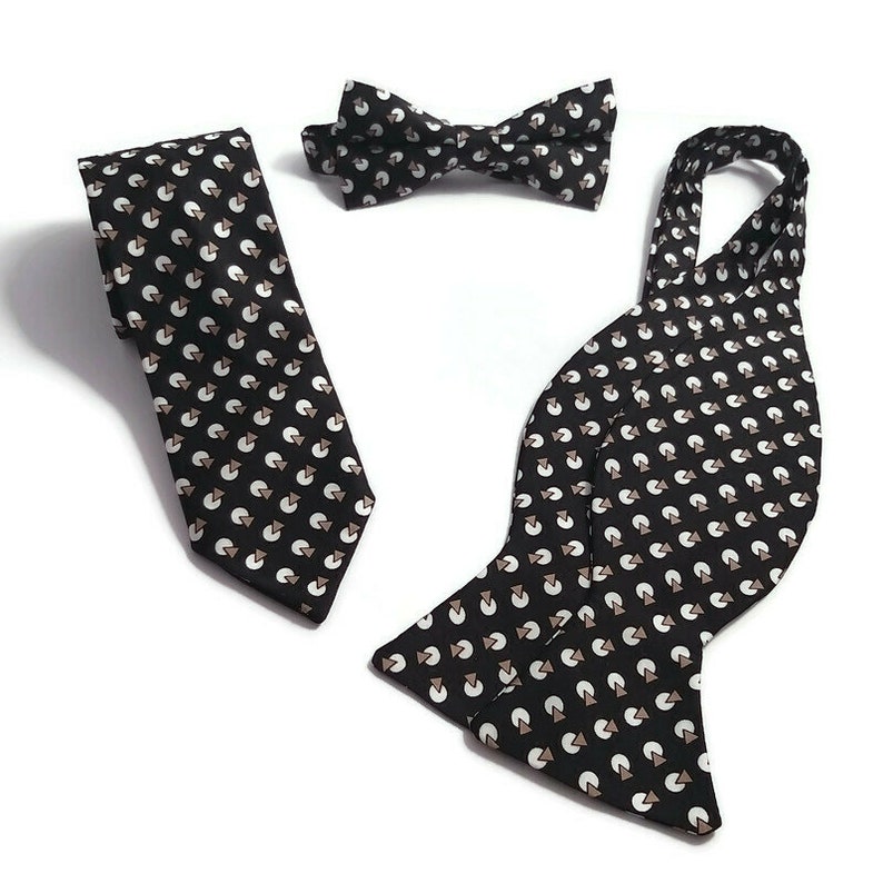 black white brown geometric bowtie Matchinf suspenders Face Mask SATIN Modern and geometric wedding ideas Spring Winter Groomsmen neckties