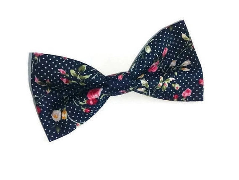 Sailor blue polka dots floral suspenders and matchimg bow tie for ring bearer outfit for baby boys uinfant toddler for kids groom groomsmen