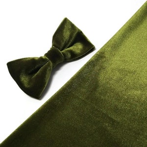 OLIVE GREEN VELVET bow tie,groomsmen neckties,self tie bowtie,ringbearer outfit,groom's necktie,wedding,hunter bow tie,toddler bowties