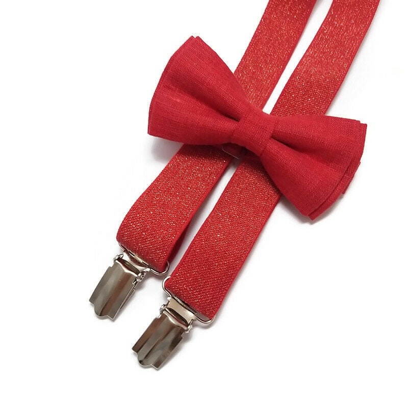 sequin bow tie and suspenders