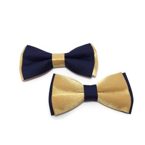 2 styles of bow ties, NAVY blueGold, GOLDNavy blue,RED elastic Y-back suspenders,set page boy bowtie,groomsmen neckties,groomsoutfitmen image 2