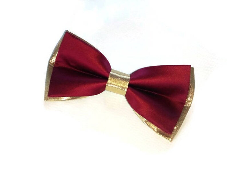 MARSALA gold bow tie burgundy wedding suspenders tan for boysBS2 image 3