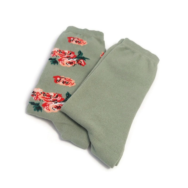 SAGE Green Socks Floral Socks Solid Soxks Wedding Proposal - Etsy