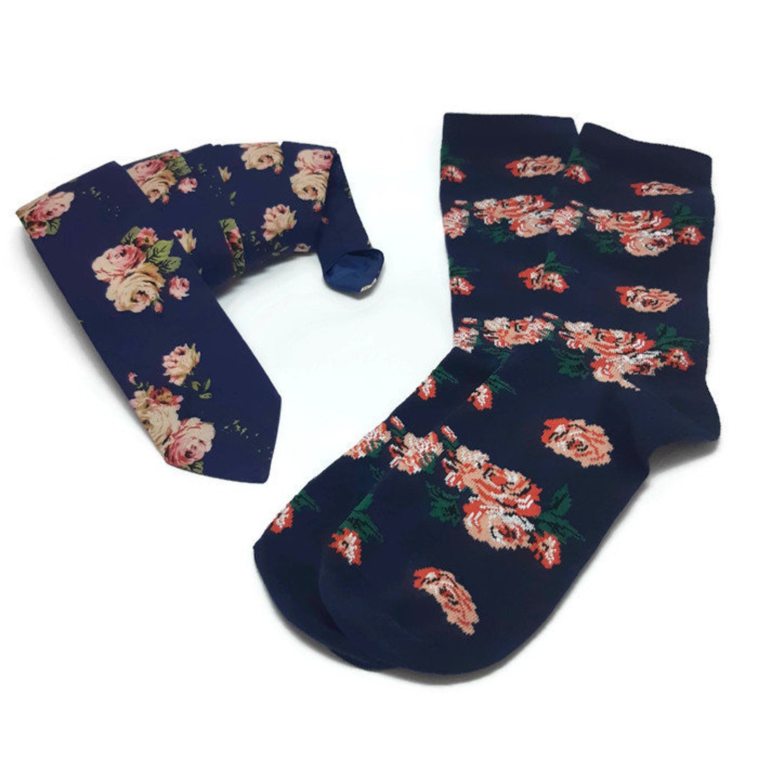MATCHING Tie and Socks,navy Blue Wedding,socks for Groomsmen,men's