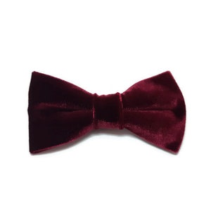 burgundy velvet bow tie and suspenders