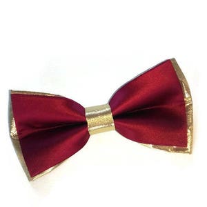 MARSALA gold bow tie burgundy wedding suspenders tan for boysBS2 image 4