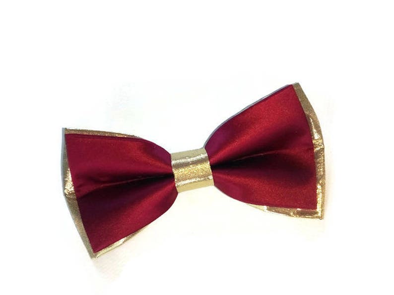 MARSALA gold bow tie burgundy wedding suspenders tan for boysBS2 image 4