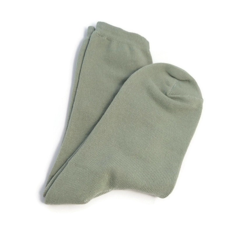 SAGE Green Socks Floral Socks Solid Soxks Wedding Proposal - Etsy