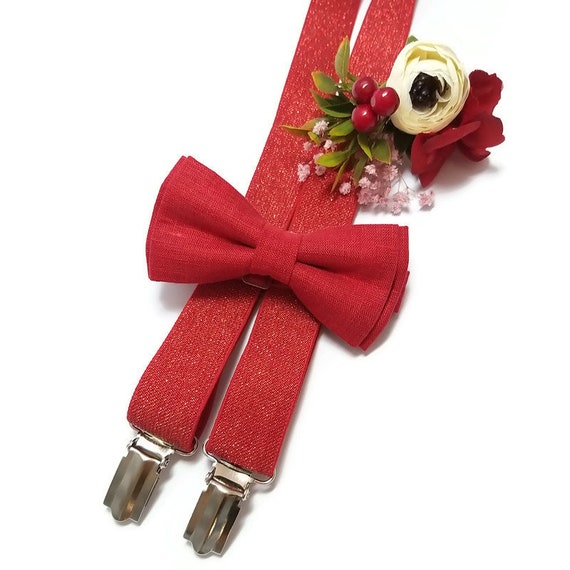 sequin bow tie and suspenders