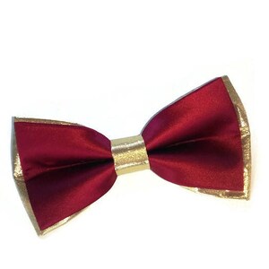 MARSALA gold bow tie burgundy wedding suspenders tan for boysBS2 image 5