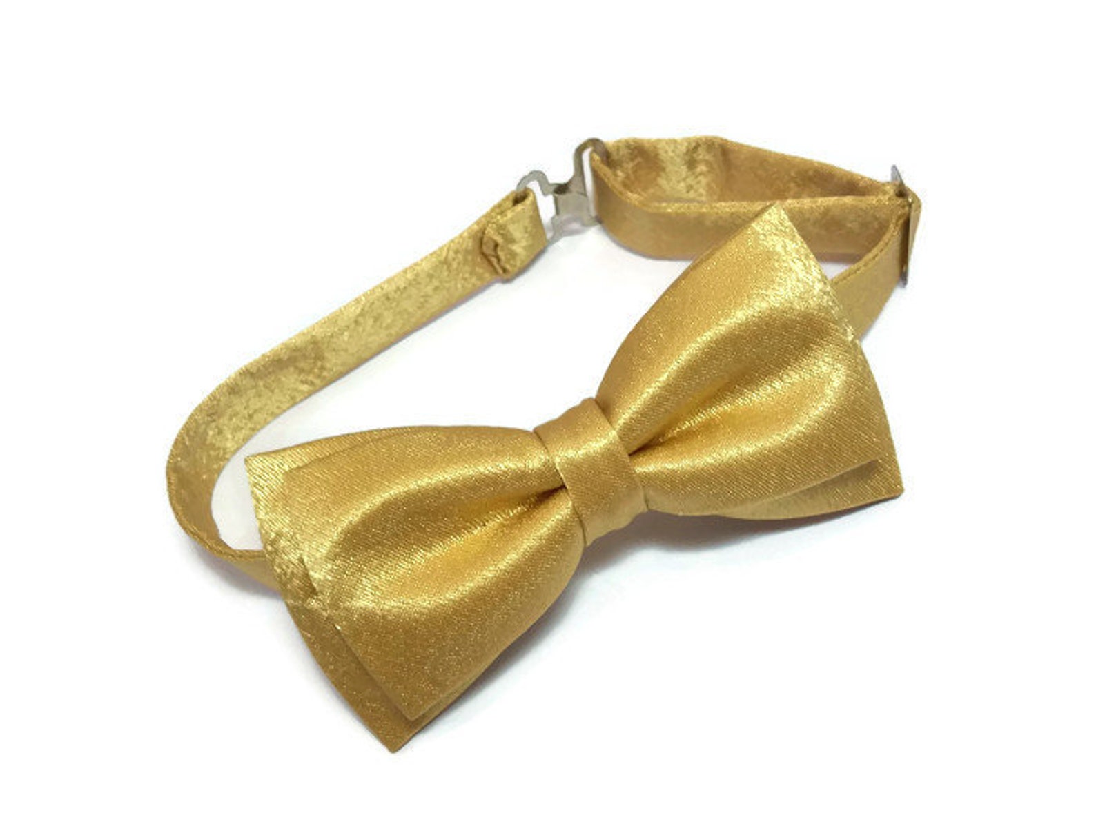 GOLDEN WEDDING Gold Suspendersgold Satin Bow Tiewedding Etsy