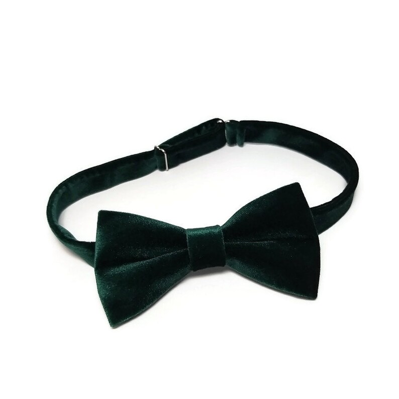 Emerald GREEN Wedding Velvet Bow Tie Match Groom Suspenders - Etsy
