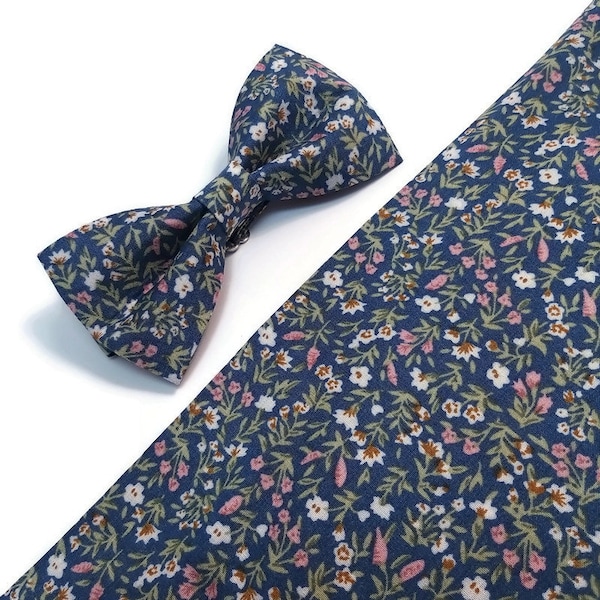 dusty blue tie set