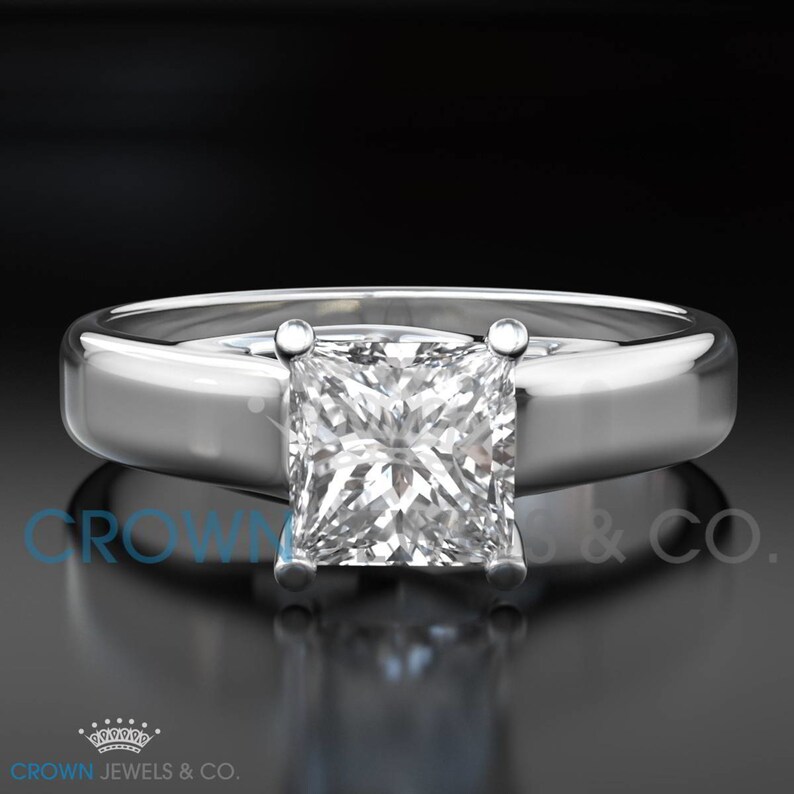 D VVS2 Diamond Ring Soldering 1.15 shipfree Carat Setting 14K C White Gold Princess
