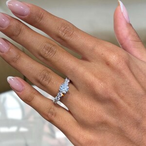 Solitaire Round Cut Diamond Engagement Ring, Real 14k White Gold, Certified 2.05ct E/VVS2 Lab Created Diamond 4-Prong Set, Bridal Jewelry