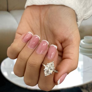 3 Carat Marquise Cut Diamond Solitaire Ring in Solid 18K White Gold, Certified E/VS1 Lab Created Diamond, Classic 6-Prong Engagement Ring