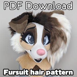 Fursuit Hair Pony Schnittmuster - Layered Style 11 Stück PDF mit Video Tutorials