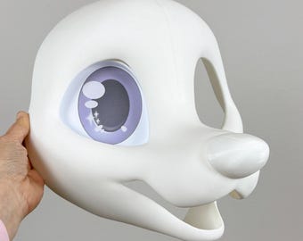 Fursuit Head Base - Sweet Canine Toony Extra Durable 3D Printed Headbase - preorder closes 8/25