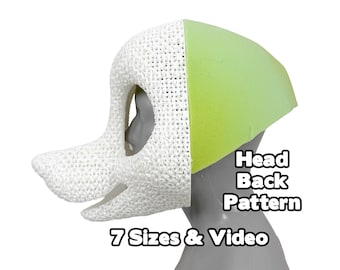Patron arrière de tête de fursuit - Tutoriel en mousse avec vidéo et PDF pour débutants pour bases de tête imprimées en 3D et moulage en mousse