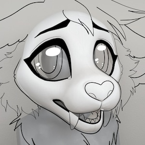 Fursuit head base - Sweet tiger large big cat feline 3d print PLA - furry cosplay toony lion leopard sabertooth