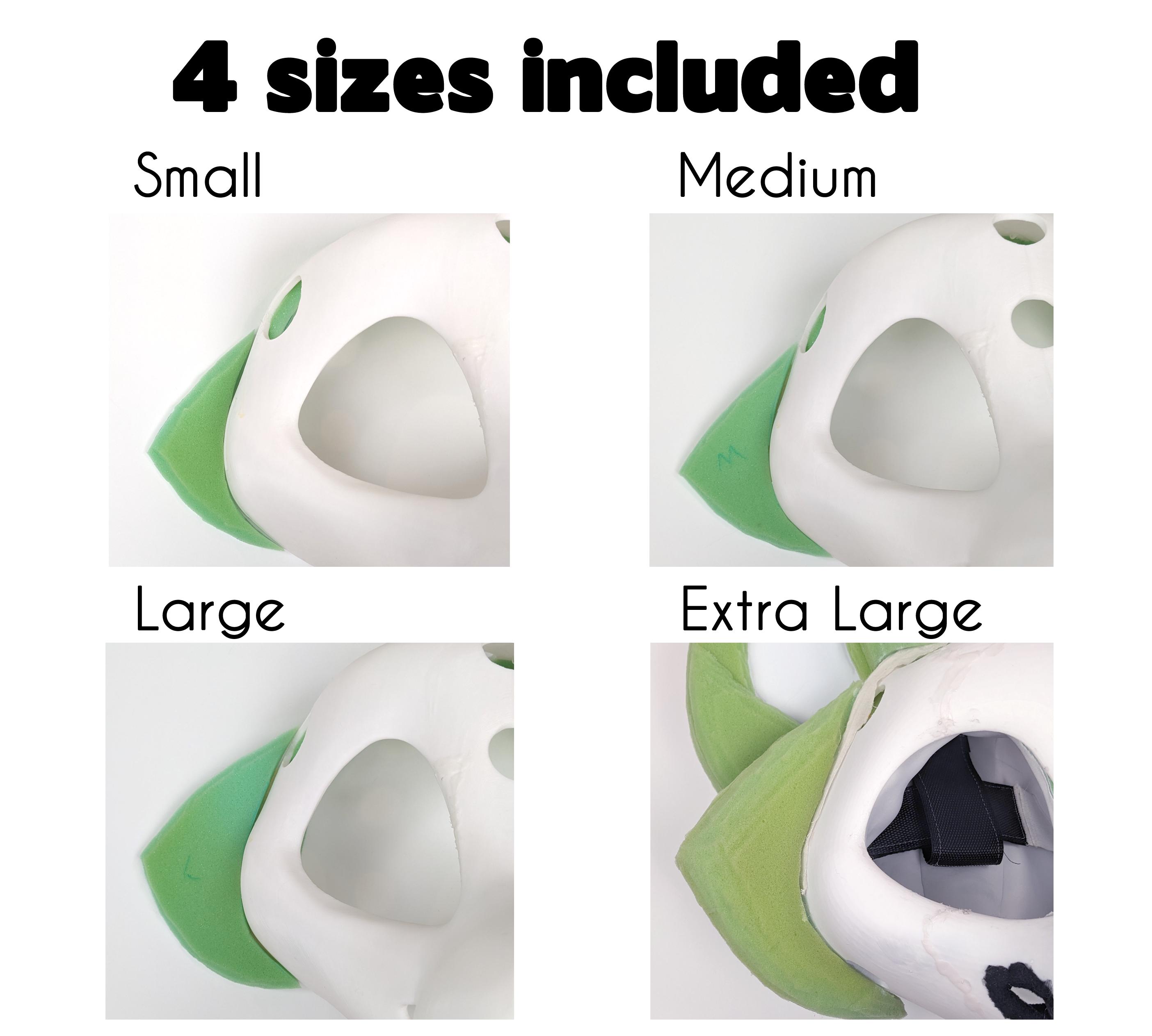 Cheek Patterns Fursuit Cheek Pattern - Foam Face Fluff 4 Sizes Beginner PDF Tutorial ...