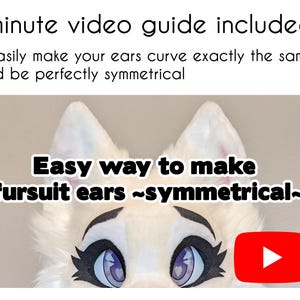 Fursuit Ear Pattern - Canine Dog Fox Wolf Husky Beginner PDF Tutorial ...