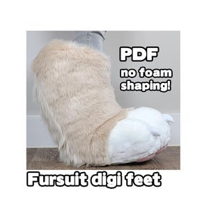 Fursuit Feet Paws Sewing Pattern - Digi Foot Stuffing Style No Foam PDF