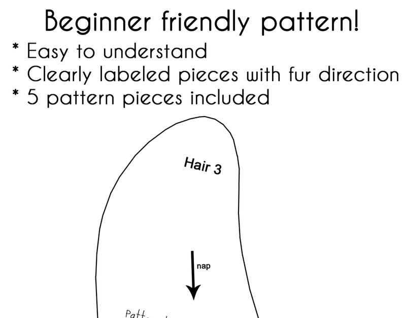 Fursuit Hair Pattern - Layered Head Fluff Beginner PDF - Etsy