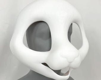 Fursuit Head Base - LAST CHANCE Toony Feline Extra Durable 3D Printed Headbase Medium Muzzle