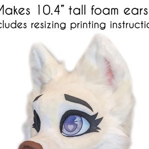 Fursuit Ear Pattern - Canine Dog Fox Wolf Husky Beginner PDF Tutorial ...