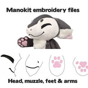 Furry Manokit Embroidery Machine Design - Digital Download Add-on for Plush Pattern