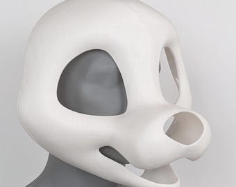 Fursuit Head Base - Toony Large Canine Extra Durable 3D Printed Headbase - preorder closes 8/25