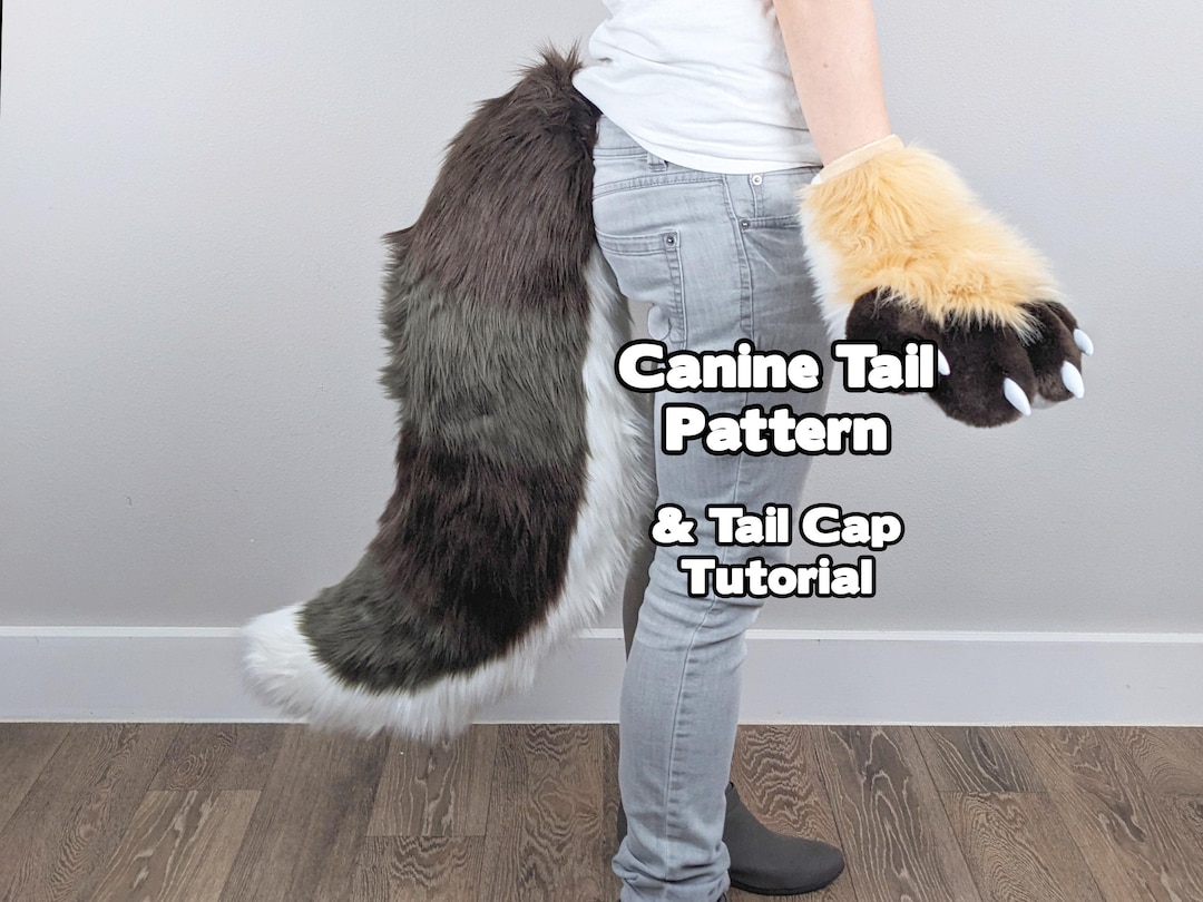 Tailcap Pattern Fursuit Tail Pattern - Canine Fox Wolf Dog Tail Cap Tutorial ...