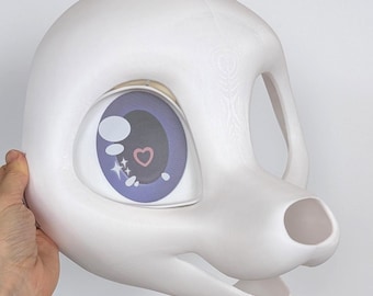 Base para cabeza de perro Fursuit Toony: base extraduradera impresa en 3D con hocico delgado