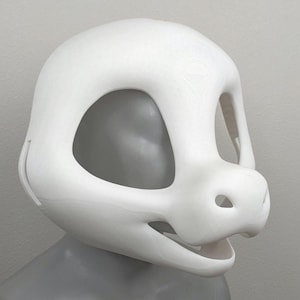 Fursuit head base - Dragon or toony kemono pony larger snout 3d print PLA - furry cosplay snake lizard