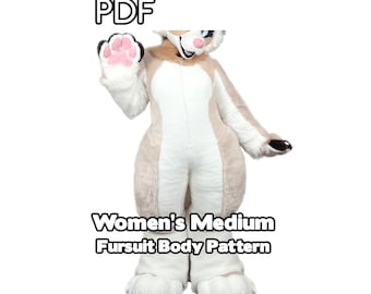 Fursuit Body Suit Pattern - Womens Medium Bodysuit - Sewing Multi-Size PDF with Alteration Video Tutorials